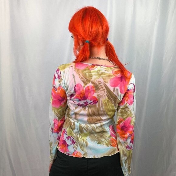 Pappillon Blanc Sheer  Floral Throw Medium - Picture 6 of 9